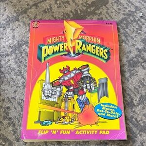 Mighty Morphin Power Rangers Activity Pad new 1994